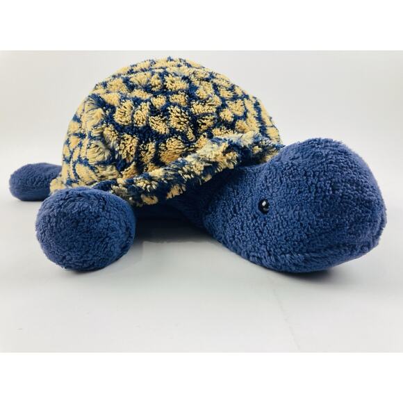 Jelly Cat Blue and Gold Tootle Tortoise Turtle London Retired Used Soft Large Le - Picture 2 of 13
